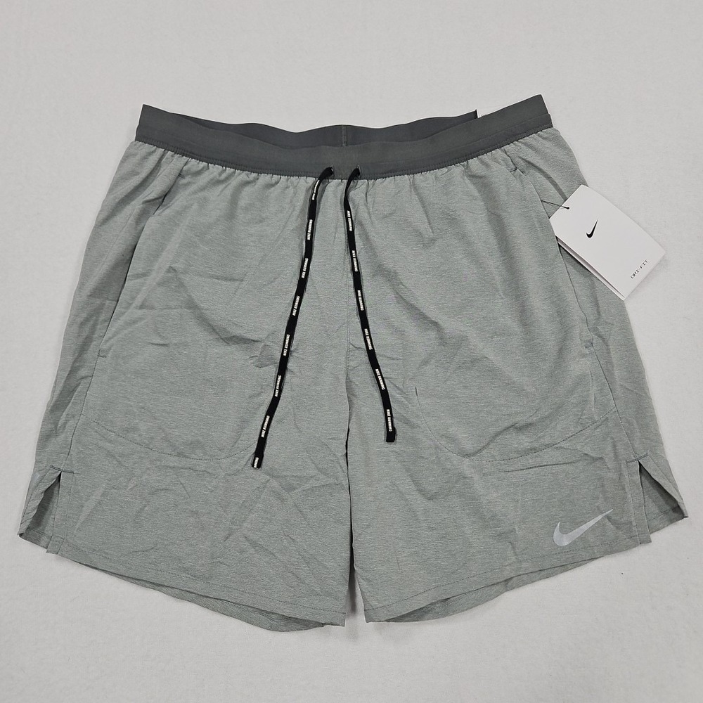 Nike Flex Stride 7" Mens M Grey Lined Dri Fit Running Shorts Pockets CJ5459-085